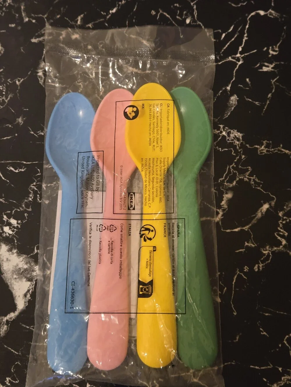 IKEA Pastel Plastic Spoons in Blue, Pink, Yellow, Green 🆓️ With $20 Purchase